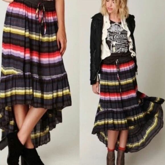 Free People Serape High Low Skirt